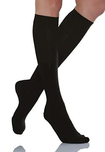 Relaxsan 920 (Schwarz 4-L) Kompressionssocken Herren und Damen 22-27 mmHg, Abgestufte Kompression Socken Baumwolle
