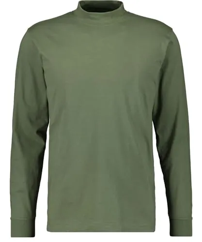 RAGMAN Herren Stehkragenshirt Langarm Oliv-339, XXL von RAGMAN