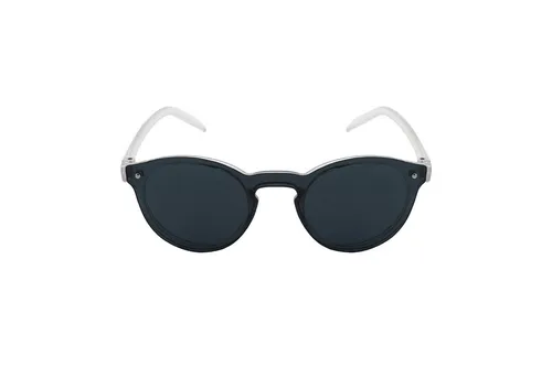 LUXXADA Sonnenbrille (Kinder Brille 5 bis 12 Jahre mit Brillenbeutel) Panto Stil Brille Transparent mit getönten Gläsern