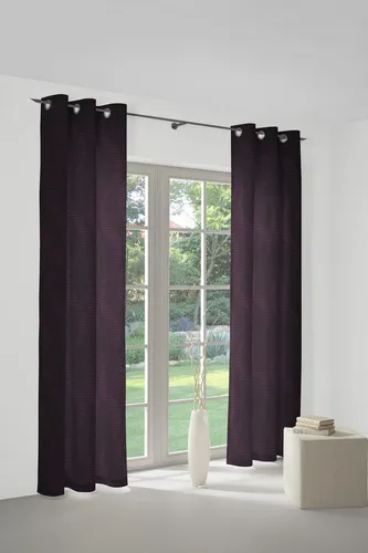 Wirth Vorhang Lupara (1 St), Ösen, blickdicht, Jacquard in lila von Wirth