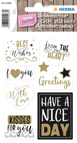 HERMA Geschenke-Sticker HOME 'Best Wishes'
