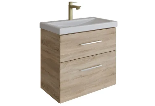 Waschtisch mit Unterschrank 60 cm in braun von Planetmöbel