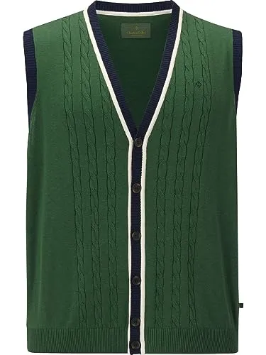Produktbild Charles Colby Herren Strickweste Duke Thalen dunkelgrün, XL