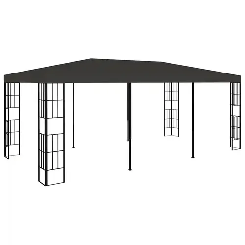 Pavillon 3x6 m Anthrazit - Robuster Pavillon in eleganter anthrazit Farbe, ideal für Gartenpartys. Maße: 3x6 m, mit stabilen Rahmen für sicheren Halt. Perfekt für den Außenbereich.