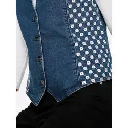 Sieh an! Jerseyweste Jeans-Weste