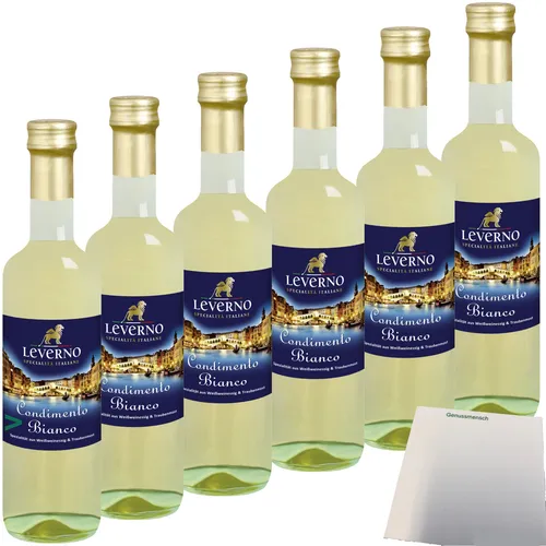 Leverno Condimento Bianco heller Balsamicoessig 6er Pack 6x500ml Flasche usy