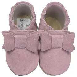 HOBEA-Germany Leder-Krabbelschuhe Rosa, Größe 24/25 - Krabbelschuhe aus hochwertigem Leder mit elastischem Einstieg und rutschhemmender Sohle, ideal für die ersten Schritte Ihres Babys.