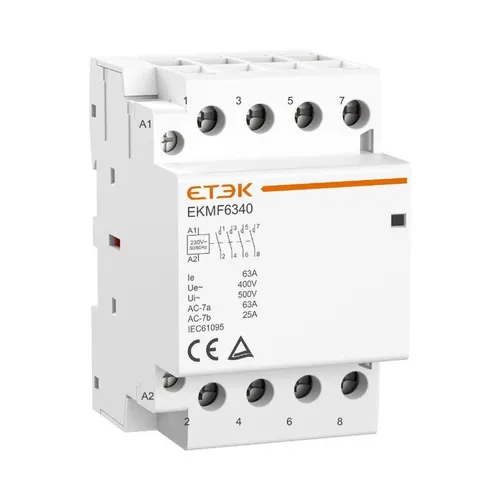 ETEK Electric Verteiler Installationsschütz 63A 4NO – 4-poliger Schütz, 4NO (Schließer)