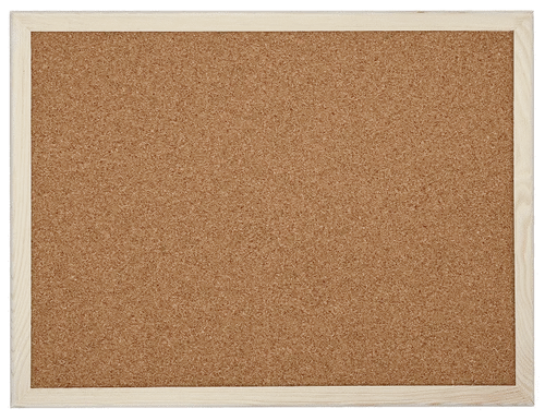 Korktafel 90x100 cm aus Holz mit Stecknadeln