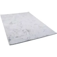 Pergamon Luxus Super Soft Fellteppich Plush Hellgrau 60x90cm - Weicher Kunstfellteppich aus hochwertigem Polyester, ideal für Wohnzimmer und Schlafzimmer. Bringt Wärme und Gemütlichkeit in jeden Raum – ein stilvolles Wohnaccessoire!