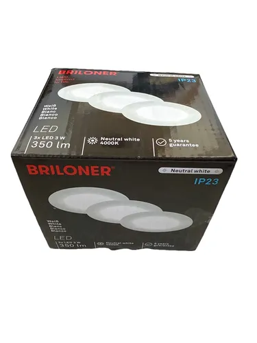 Briloner LED 3er Set Einbauleuchte Weiß 3W 3x 350lm 4000K Neutralweiß Spot Ø86mm