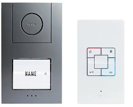 M-E AD-ALU-4010-A Audio-Türsprechanlage - Anthrazit für 1-Familienhaus - Haus-Alarmanlagen: Komplett-Set mit ALU-Außenstation, Türöffner-Signal und Freisprechanlage für mehr Komfort und Sicherheit.