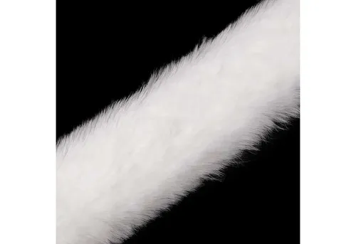 maDDma Stoff Kunstfell Fellbesatz 100 cm x 5 cm Kunstpelz, weiß