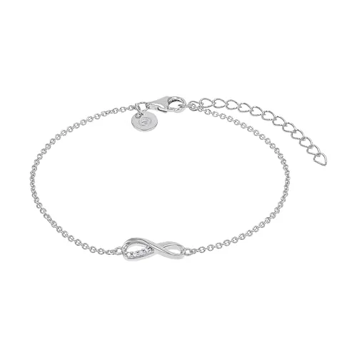 Tom Tailor Armband mit Anhänger, Sterling Silber 925, Zirkonia