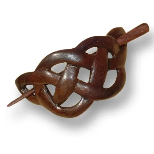 ISLAND PIERCINGS Haarspange Handarbeit aus Holz HS07 in braun von Island Piercings