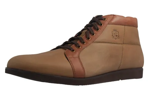 Manz 104019-02-228 Schnürboots - Stilvolle Herrenschuhe in Braun von Manz, ideal für moderne Looks. Hergestellt aus hochwertigem Leder mit bequemer G-Weite und robuster Gummisohle – perfekt für jeden Tag.