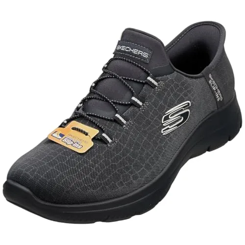 Skechers Damen Summits Classy Night Sneaker, Navy, 38 EU - Damen-Sneaker mit luftgekühltem Memory-Schaum für optimalen Komfort, maschinenwaschbar und vegan, einfaches Slip-In Design ohne Binden.
