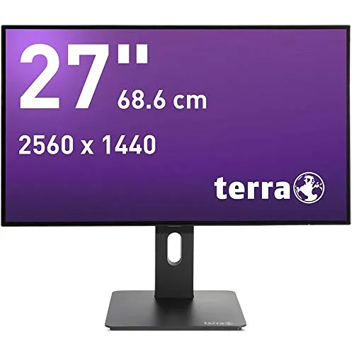 Terra LED 2766W 27 Zoll Monitor - WQHD Monitor mit 2560 x 1440 Auflösung, IPS Paneltechnologie für brillante Farben und weite Betrachtungswinkel, ideal für kreative Profis und Gamer.