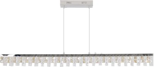 näve LED Pendelleuchte Diamonds - Elegante Hängelampe in Silber mit fest integriertem Warmweiß-LED, ideal für stilvolle Innenräume und energieeffizient.