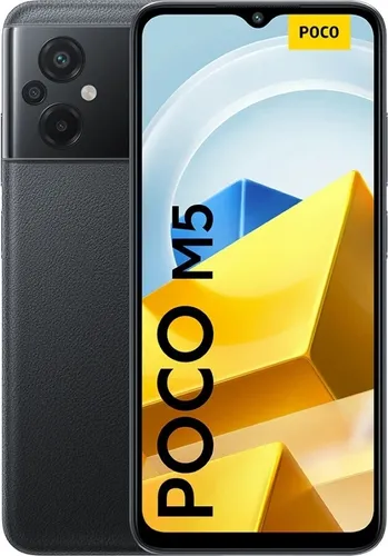 Poco M5 - Simlockfreies Handy mit 128GB ROM - Schwarz, ausgestattet mit MediaTek Helio G99 Prozessor und 5000mAh Akku für lange Laufzeit. Dreifach-Rückkamera mit 50MP für beeindruckende Fotos!
