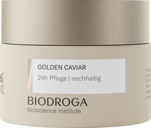 Biodroga Bioscience Institute Golden Caviar 24h Pflege - Reichhaltig 50 ml - Tagespflege mit luxuriösem Gold-Kaviar-Extrakt, spendet intensive Feuchtigkeit und fördert die Hautregeneration für ein jugendliches Hautbild.