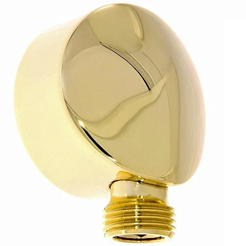 Design Wandanschlussbogen Anschlussbogen Brauseschlauchanschluss aus Messing in Gold Optik