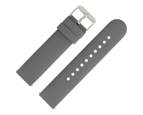 MARBURGER Uhrenarmband 22mm Silikon Fitness Smartwatch XS Extra Kurz Grau
