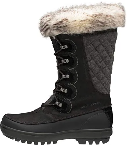 Helly Hansen Garibaldi Vl Schneeschuhe Schwarz EU 36 - Stiefel mit HH® Max-Grip und PrimaLoft® Isolierung für optimale Wärme und Griffigkeit, perfekt für winterliche Abenteuer.