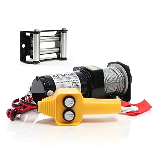 XPOtool Set Elektrische Seilwinde 907kg 12V