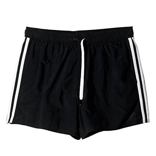 adidas Herren Badeshorts 3-Streifen Boxer-Badehose, Black/White, S