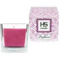 HS Candle Duftkerze & Glas Viereck 8 x 7,5 cm Lavendel