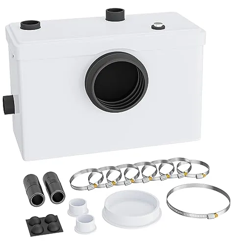 Wiltec 3 1 Kleinhebeanlage 600 W - Fäkalienhebeanlage mit 3 Einlässen, leistungsstark bis 200 l/min und leiser Betrieb für WC und Dusche