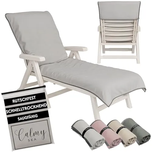 CalmySEA Handtuch für Sonnenliege 200x75cm in grau von CalmySEA
