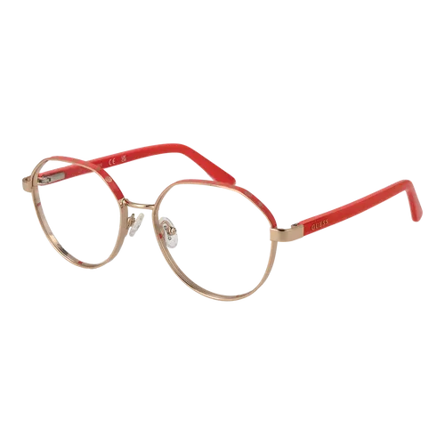 Guess Brillenfassung GU50124 074 53 für Damen - Damen Brillenfassung in elegantem Gold, mit komfortablem Federscharnier und inklusive Original-Etui – ideal für modebewusste Frauen.