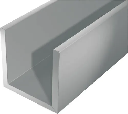GAH Alberts Alu-U-Profil 2000/10x8mm silberfarbig