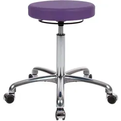Drehhocker Exklusiv mit Komfort-Polster und Rollen, Violett von Sport-Tec