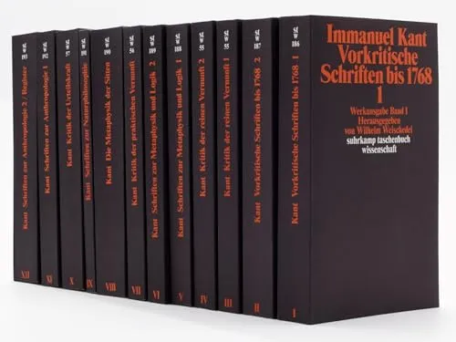 Immanuel Kant: Werkausgabe, 12 Bde. - Westliche Philosophie, umfassende Sammlung der Werke von Immanuel Kant für tiefgehende Einsichten in seine Philosophie.