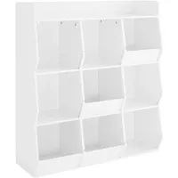 SoBuy Kinderregal Weiß, 9 Fächer, 105 cm für Kinderzimmer