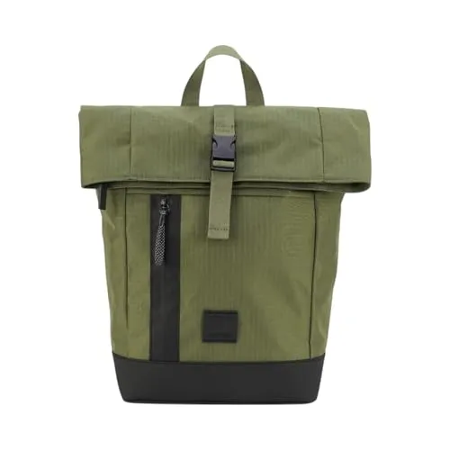Strellson Herren Rucksack Northwood Rs Eddie - Daypack aus robustem Nylon in Dark Olive, ideal für den Alltag und Freizeit mit praktischem Stauraum und modernem Design.
