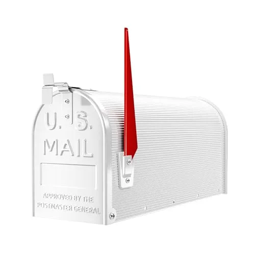 Wiltec US Mailbox Weiß, amerikanischer Briefkasten in weiß von Wiltec
