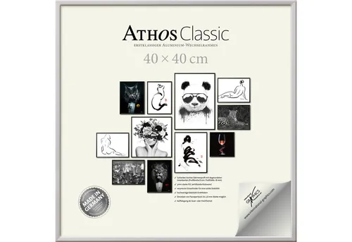 International Graphics 2020 GmbH Bilderrahmen Athos Classic+, Aluminium, Made in Germany, Wechselrahmen, Fotorahmen