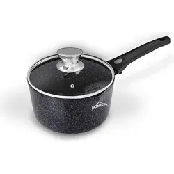 Homelux Topf Induktion Kochtopf mit deckel Pfanne 16cm Kochtopf 1.5L Antihaftpfanne Mit Abnehmbarer Griff Aluminiumpfanne klein Topf HLSP81516