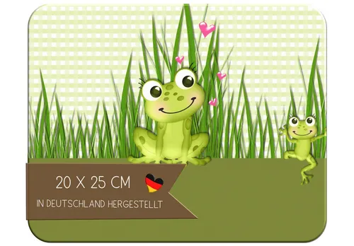 CreaDesign Frühstücksbrett Kinder Frosch Brettchen, Kunststoff, 20x25 cm, Kunststoff, (1-St)