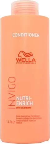 Wella Invigo Nutri-Enrich Deep Nourishing Conditioner 1000 ml - Jumbo Spülung für strapaziertes und trockenes Haar, angereichert mit Goji-Beeren und Arganöl für intensive Pflege und Feuchtigkeit.