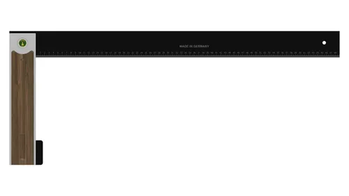 ULMIA Alu-Line Präzisions-Winkel 75cm - Hochpräziser Winkelmesser mit gehärteter Stahlschiene und justierbarer Maßskala, ideal für präzise Messungen in der Holz- und Metallbearbeitung.