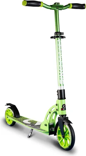 Six Degrees 2-Rad Kinderroller mit Klappmechanismus - Grün/Schwarz - Hochwertiger Scooter für Kinder ab 6 Jahren, faltbar und mit sicherer Fußbremse. Ideal für aktives Spielen und Mobilität, max. 100 kg belastbar.