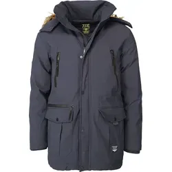 Top Gun Langjacke TG20192080 Herren navy L - Gut gefütterte Herrenjacke mit abnehmbarer Kapuze und Druckknopfverschluss. Ideal für die kalte Jahreszeit, bietet sie hervorragenden Tragekomfort und praktische Taschen. Ein stylischer Begleiter mit Top Gun Schriftzug.