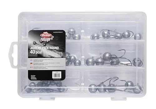 Berkley Fusion19 Jighead Pack – Jigkopf Sammlung in Tackle Box, gemischte Größen für Gummifische, Paddelschwänze – Raubfischangeln, Hecht, Barsch, Zander, Varied
