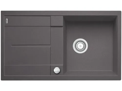 BLANCO METRA 5 S-F Spüle - Moderne Sanitäranlage mit geräumigem Becken und großzügiger Abtropffläche für hohen Komfort. Reversibel einbaubar aus hochwertigem Silgranit.