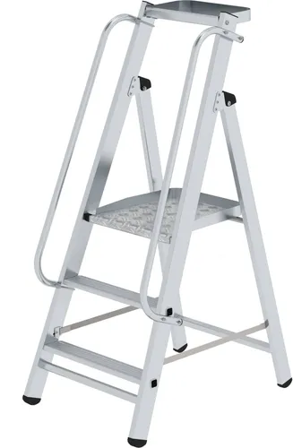 MUNK Podestleiter 52083, klappbar und erweiterbar mit 3 Stufen